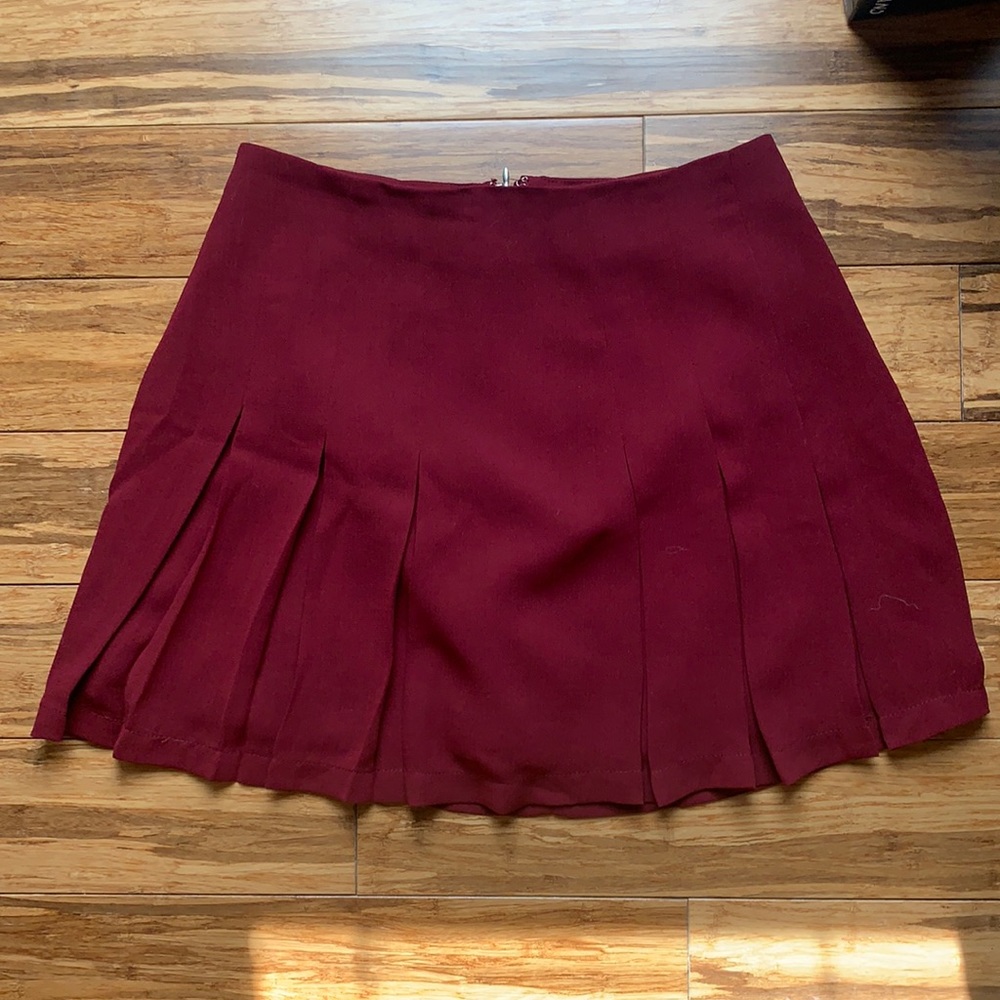 maroon skirt
